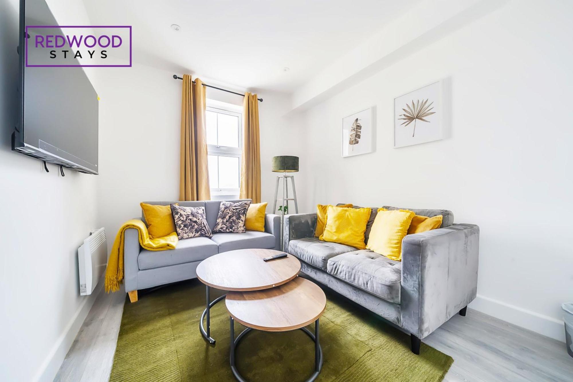Brand New, 2 Bed 1 Bath, Modern Town Center Apartment, Free Wifi & Netflix By Redwood Stays Aldershot Kültér fotó